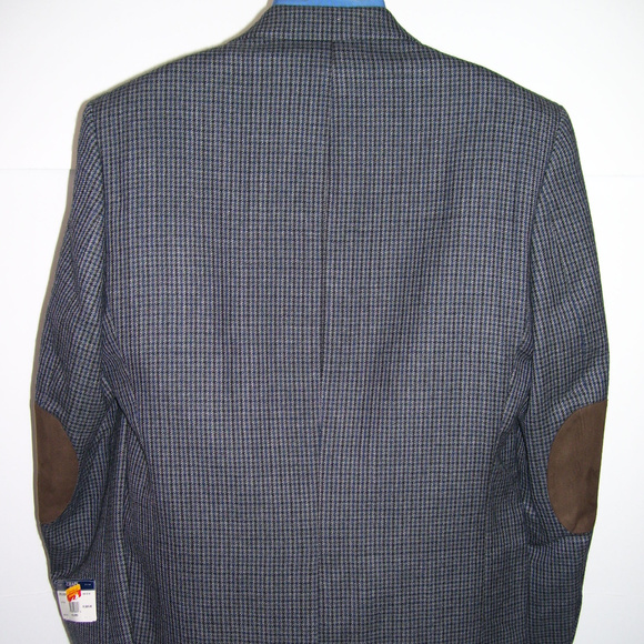 Chaps Blazer Sports Coat Plaid Pattern 44L D-0071 - Picture 4 of 8